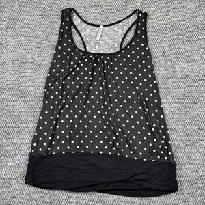 Rue 21 Y2K Black & White Polkadot Women's Razorback Tank Top Cami Size XL